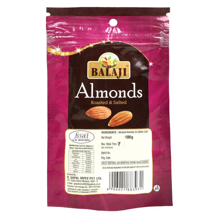 Lali Balaji Almond Roasted & Salted 100g