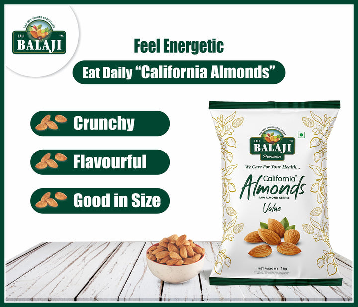 Lali Balaji California Almond | Badam 1000g (1kg)