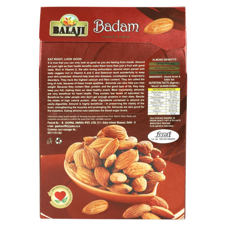 Lali Balaji Almond Roasted & Salted 250g